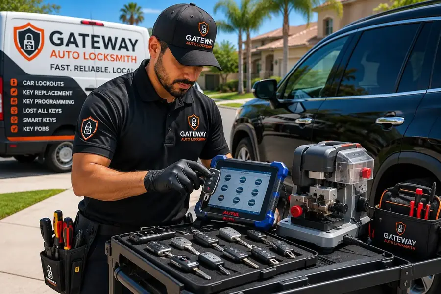 Gateway Auto Locksmith technician working on a vehicle