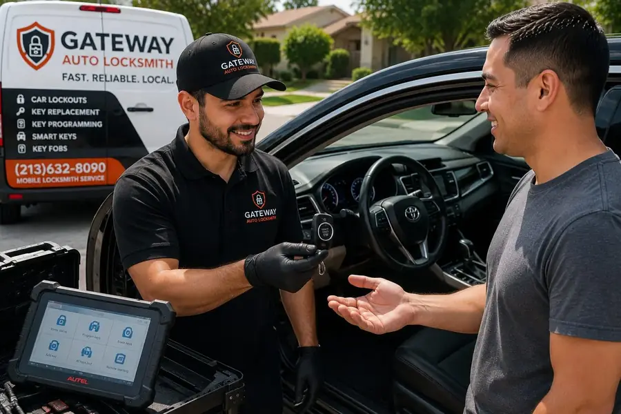 Smart key service for push-to-start vehicle in Eastvale CA